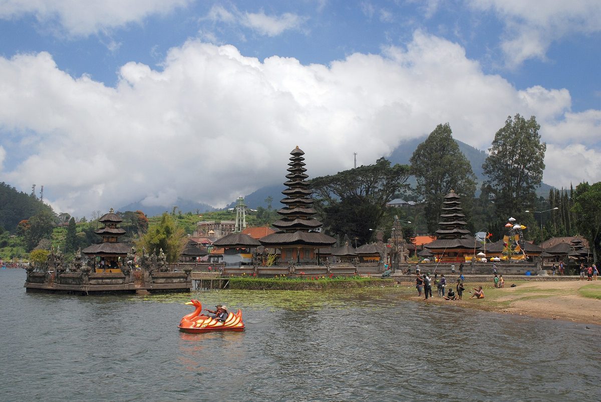 Pura Ulun Danu Bratan water temple on Lake Bratan, Bali