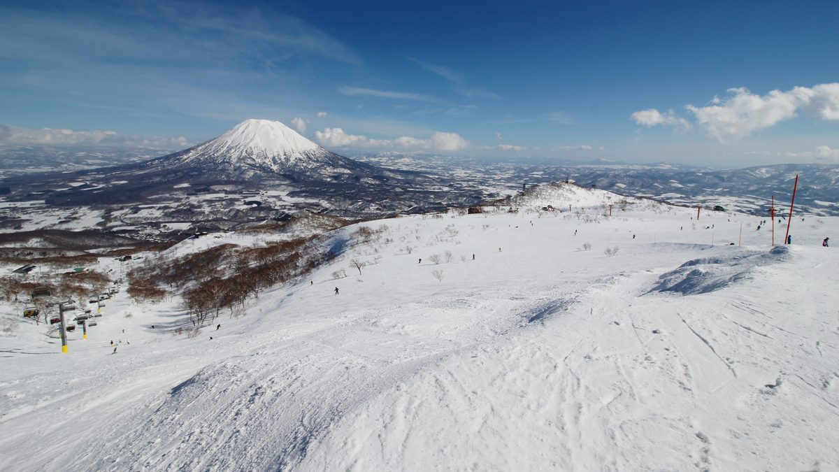Mount Yōtei seen from the ski slopes of Niseko's Grand Hirafu